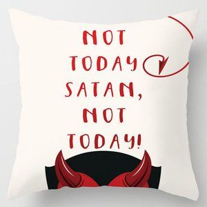 New Not Today Satan Pillow cover Pillowcase
